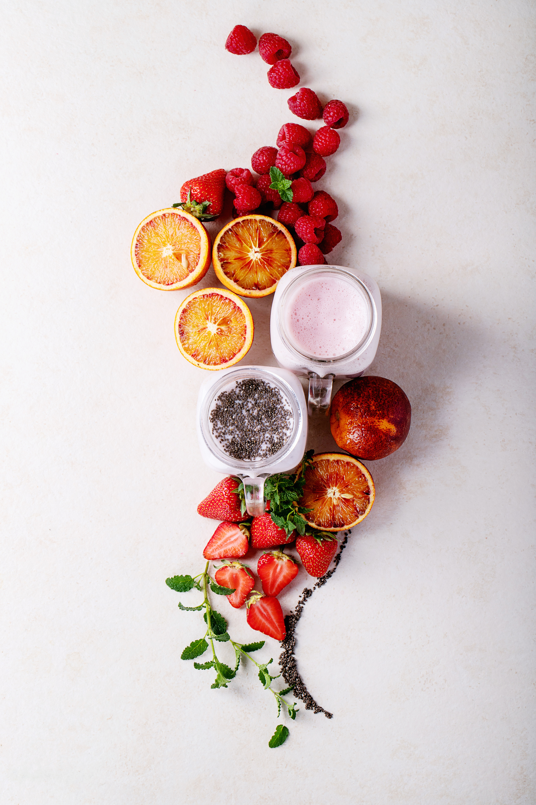 Fresh Fruit Smoothie Ingredients